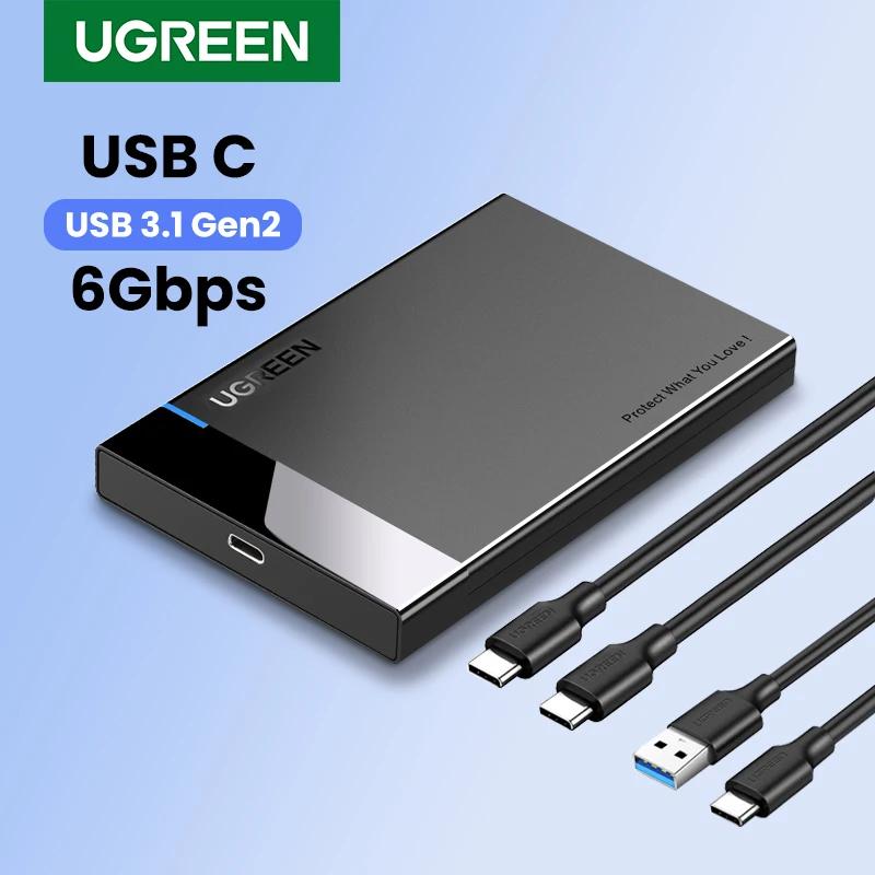 UGREEN- HDD ̽, 2.5 ġ ԰ sata-usb 3.0 , SSD ϵ ̺ Ŭ, cŸ 3.1